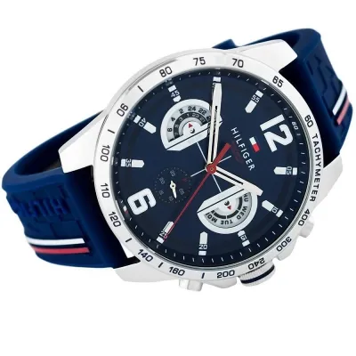 Tommy Hilfiger Men's Watch Blue Dial Blue Colored Stra